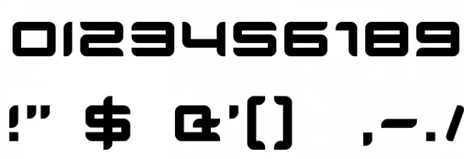 Quarx Font OTHER CHARS