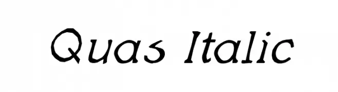 Quas Italic  フリーフォントのダウンロード