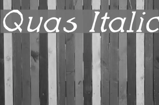 Quas Italic Font examples