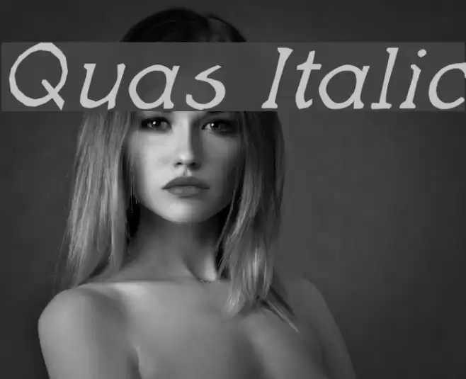 Quas Italic Font examples