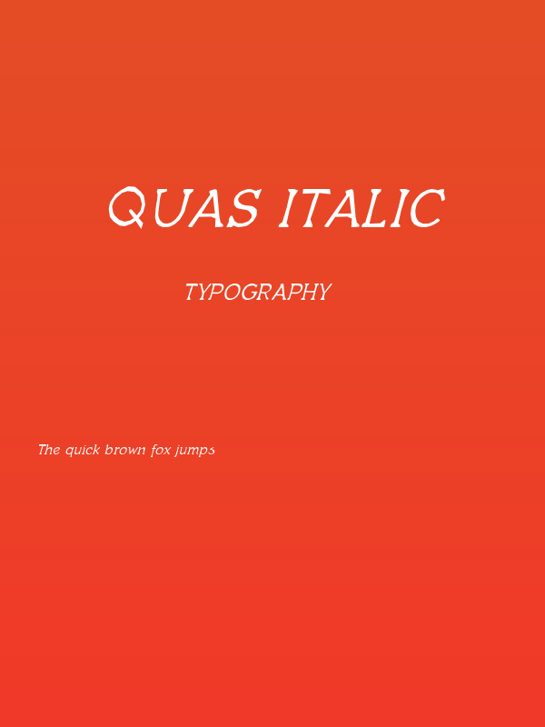 Quas Italic Poster