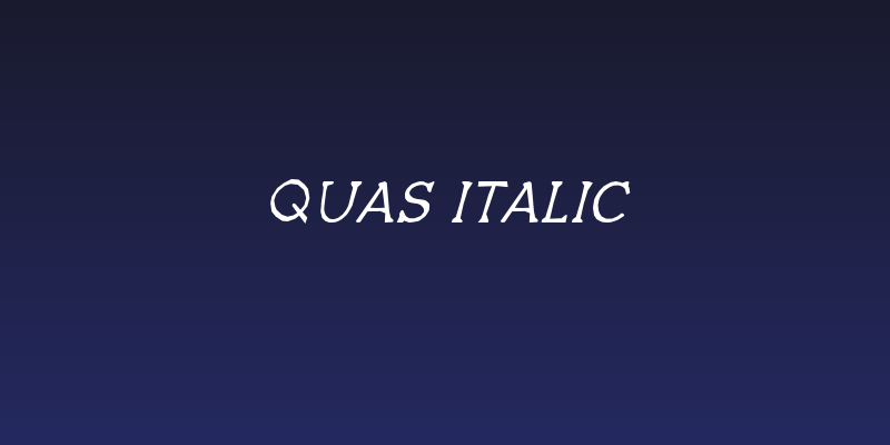 Quas Italic Social Header