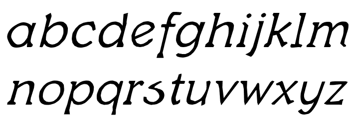Quas Italic Font LOWERCASE