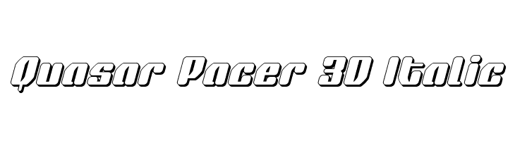 Quasar Pacer 3D Italic  免费字体下载
