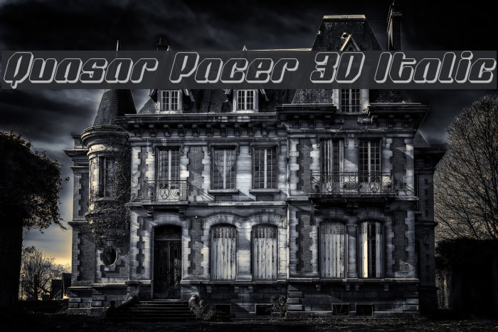 Quasar Pacer 3D Italic Example 1