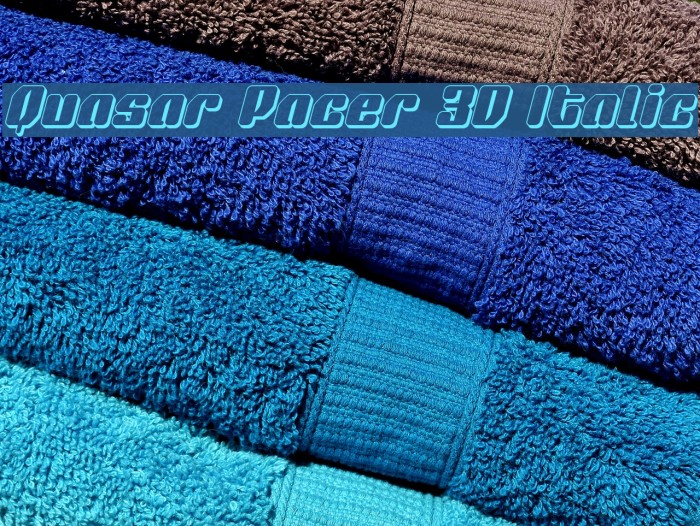 Quasar Pacer 3D Italic Example 2