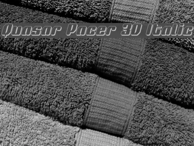 Quasar Pacer 3D Italic Font examples