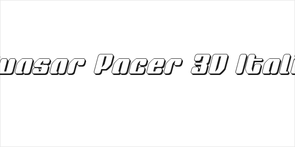 Quasar Pacer 3D Italic Logo