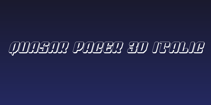 Quasar Pacer 3D Italic Social Header