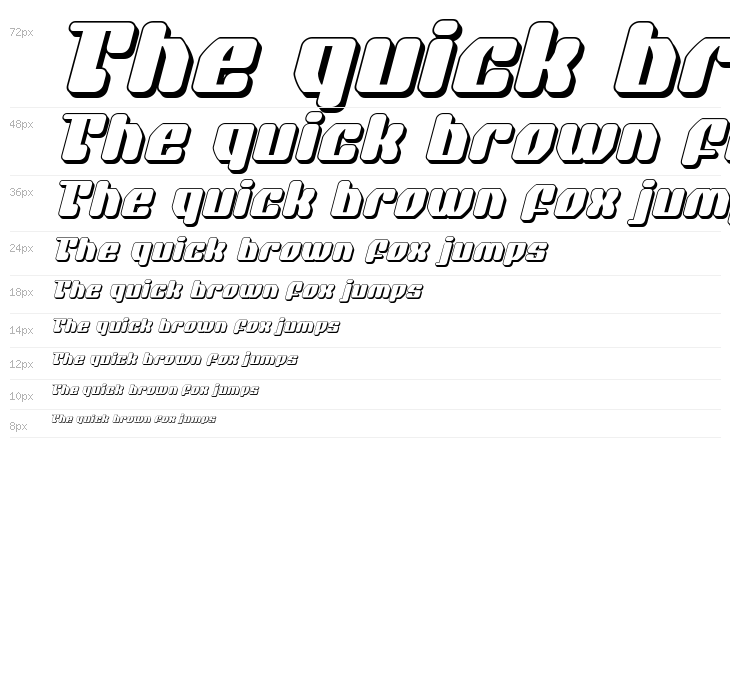 Quasar Pacer 3D Italic Waterfall