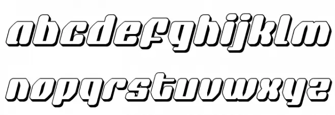 Quasar Pacer 3D Italic خط أحرف صغيرة