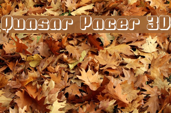 Quasar Pacer 3D Font examples