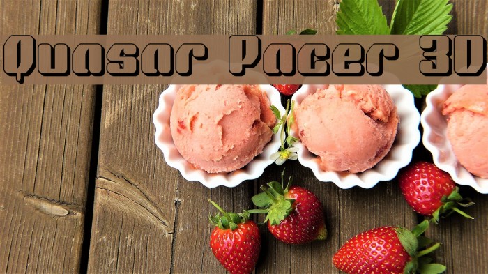 Quasar Pacer 3D Font examples