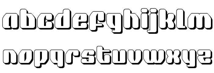 Quasar Pacer 3D Font LOWERCASE