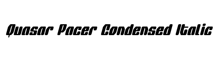 Quasar Pacer Condensed Italic  Frei Schriftart Herunterladen