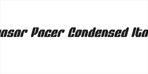 Quasar Pacer Condensed Italic Logo