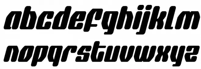 Quasar Pacer Condensed Italic 字体 小写