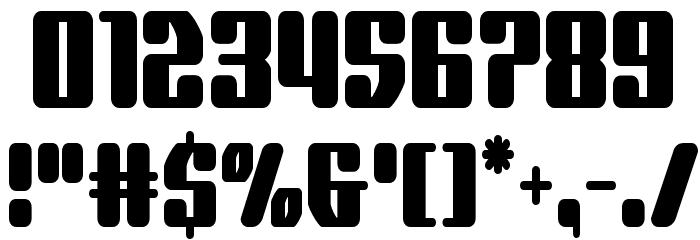 Quasar Pacer Condensed Font OTHER CHARS