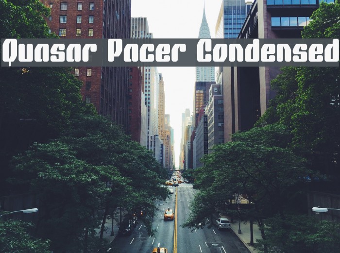 Quasar Pacer Condensed Font examples