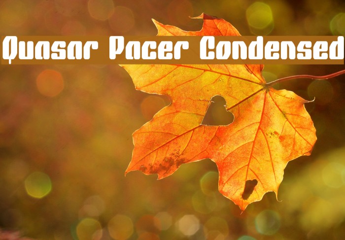Quasar Pacer Condensed Font examples