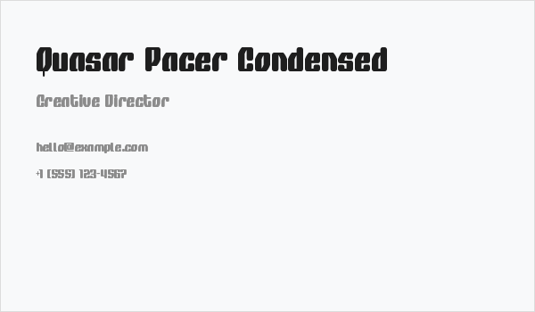 Quasar Pacer Condensed Business Card