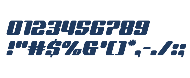 Quasar Pacer Expanded Italic Other Characters