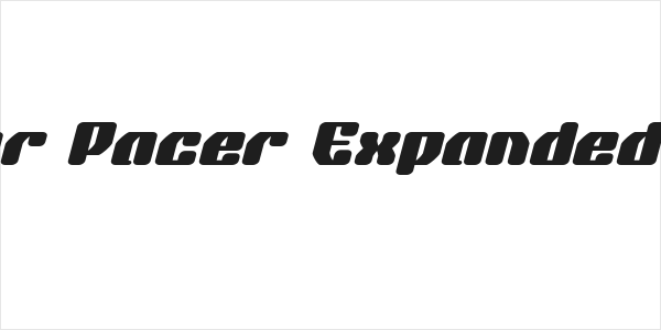 Quasar Pacer Expanded Italic Logo