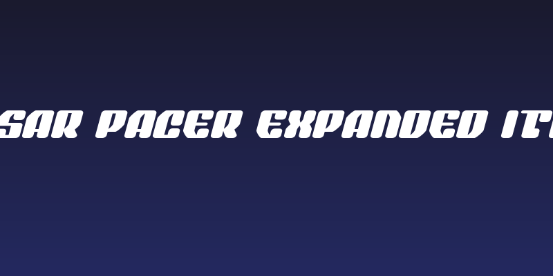 Quasar Pacer Expanded Italic Social Header