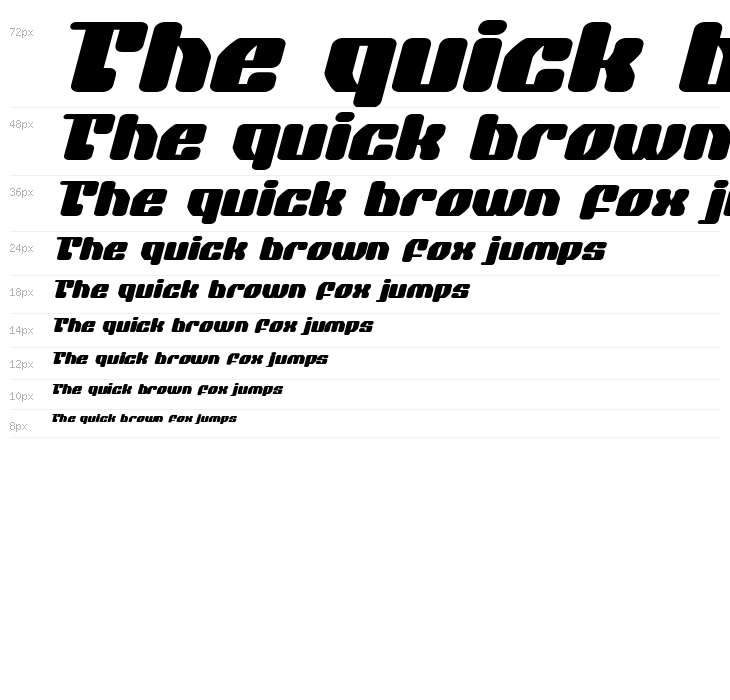 Quasar Pacer Expanded Italic Waterfall