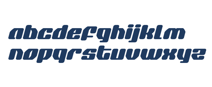 Quasar Pacer Expanded Italic Lowercase