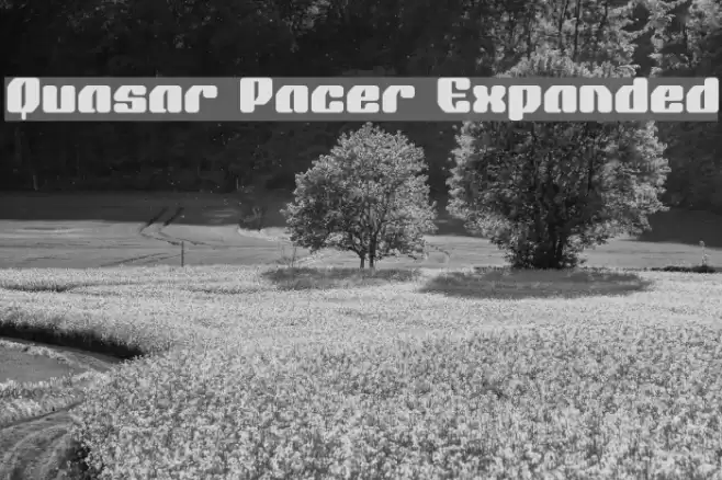 Quasar Pacer Expanded Font examples