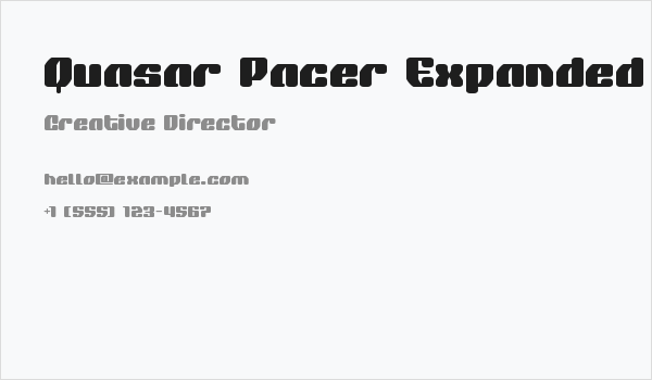 Quasar Pacer Expanded Business Card