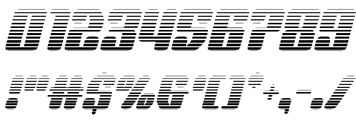 Quasar Pacer Gradient Italic Font OTHER CHARS