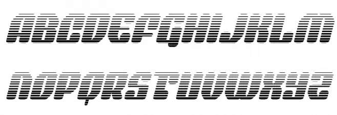 Quasar Pacer Gradient Italic Schriftart Groß