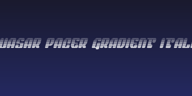 Quasar Pacer Gradient Italic Social Header