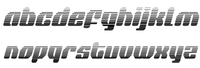 Quasar Pacer Gradient Italic Font LOWERCASE