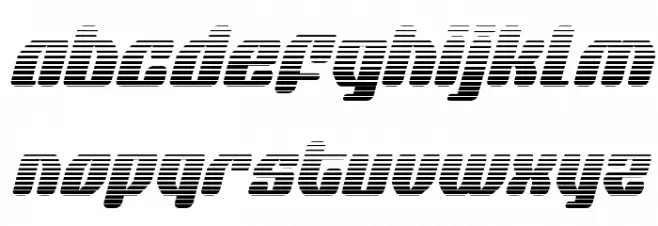 Quasar Pacer Gradient Italic Fonte MINÚSCULAS