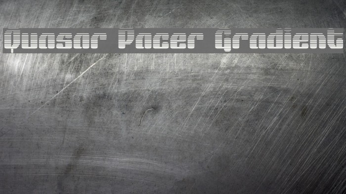 Quasar Pacer Gradient Font examples