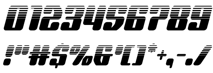 Quasar Pacer Halftone Italic Font OTHER CHARS