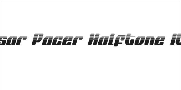 Quasar Pacer Halftone Italic Logo