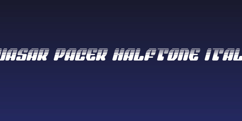 Quasar Pacer Halftone Italic Social Header
