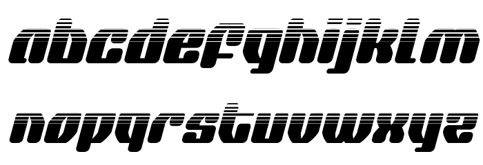 Quasar Pacer Halftone Italic Font LOWERCASE