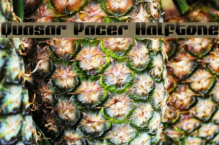 Quasar Pacer Halftone Font examples