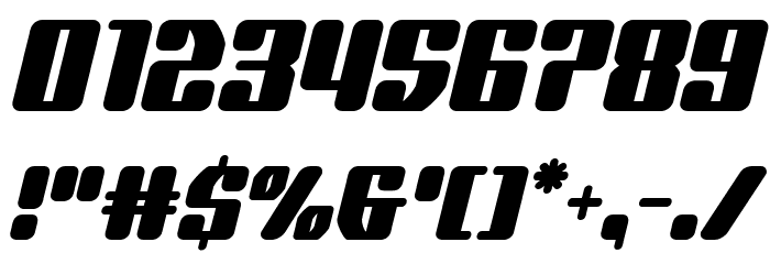 Quasar Pacer Italic Font OTHER CHARS