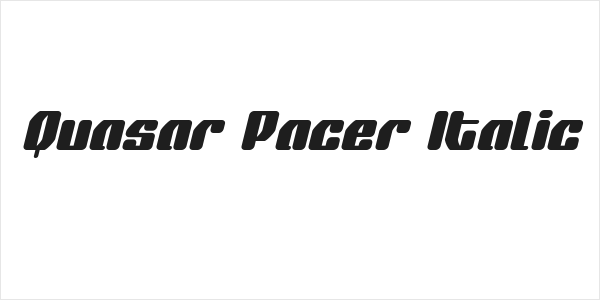 Quasar Pacer Italic Logo