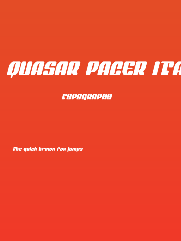 Quasar Pacer Italic Poster