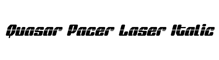 Quasar Pacer Laser Italic  Descarca Fonturi Gratis