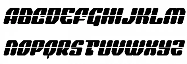 Quasar Pacer Laser Italic 字体 大写