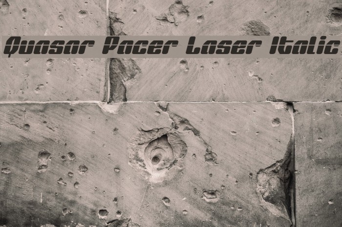 Quasar Pacer Laser Italic Example 1
