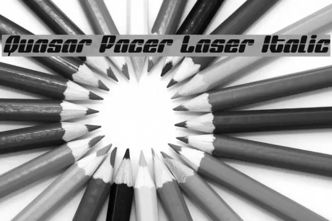 Quasar Pacer Laser Italic Font examples